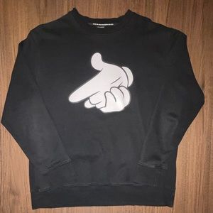 CROOKS & CASTLES CREWNECK (Size L) BLACK original vintage piece